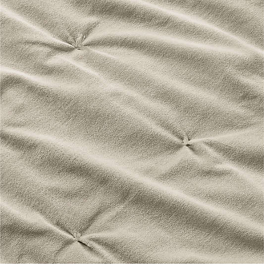 Organic Cotton Linen Velvet Sand Beige Euro Bed Pillow Sham