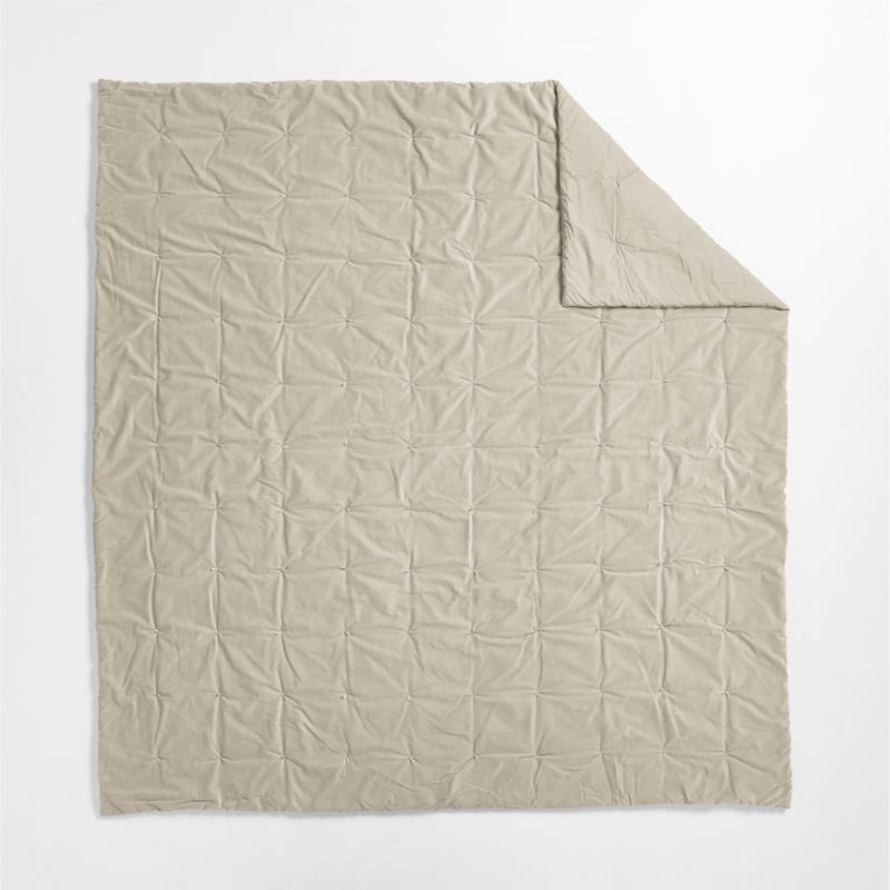 Organic Cotton Linen Velvet Sand Beige Full/Queen Quilt - image 3 of 8