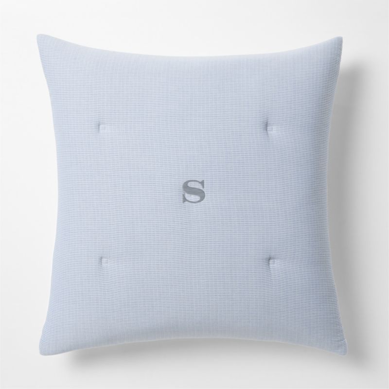 Organic Cotton Textured Blue Standard Bed Pillow Sham - image 2 of 4