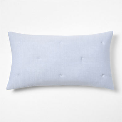 View Organic Cotton Textured Blue King Bed Pillow Sham details
