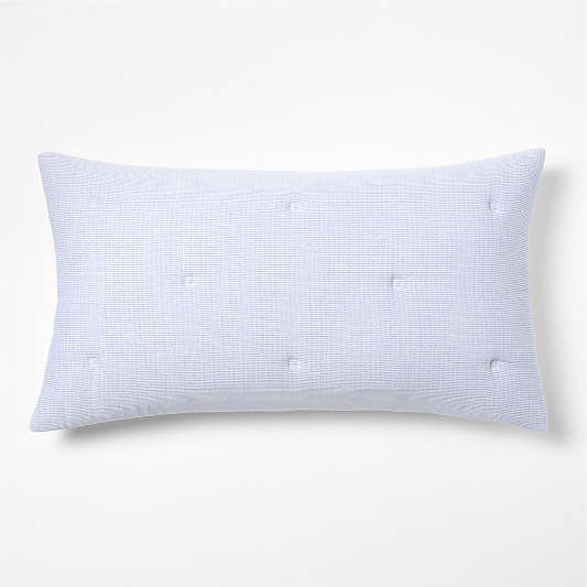 Organic Cotton Textured Blue King Bed Pillow Sham