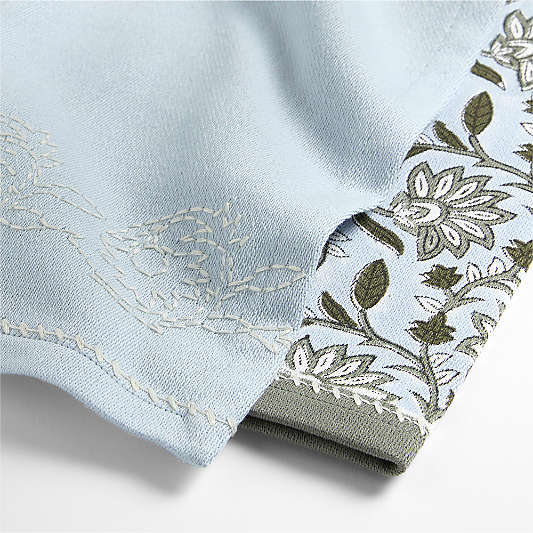 Organic Cotton Vine Print Hand Towels, Set of 2