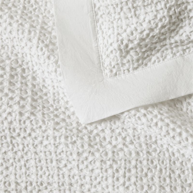 Organic Cotton Waffle Crisp White King Bed Pillow Sham - image 8 of 10