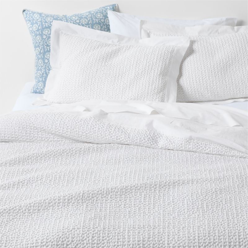 Organic Cotton Waffle Crisp White King Bed Pillow Sham - image 7 of 10