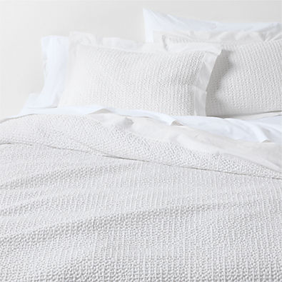 View Organic Cotton Waffle Crisp White Full/Queen Duvet Cover details