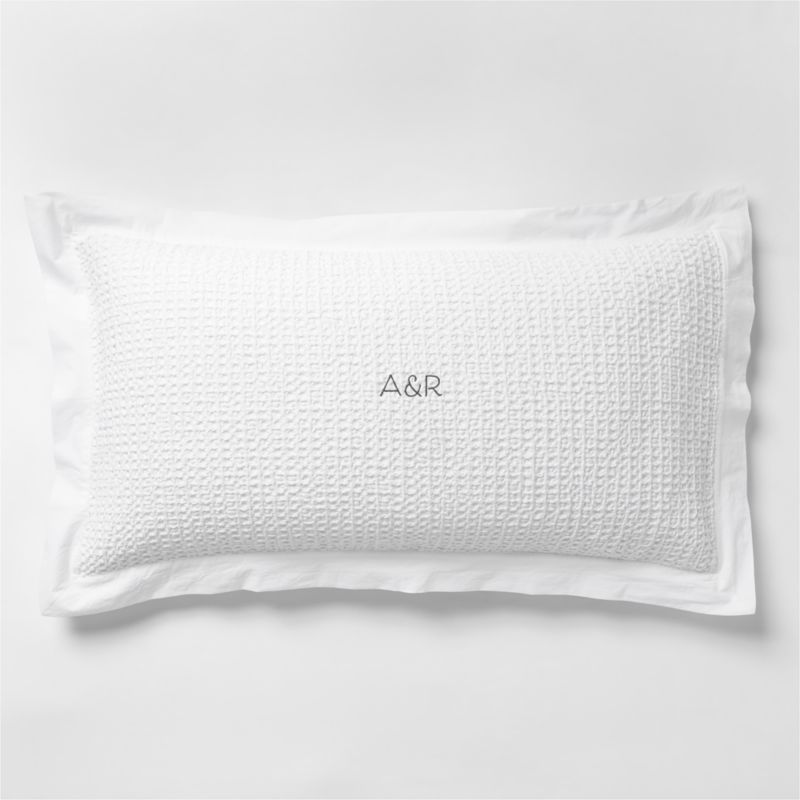 Organic Cotton Waffle Crisp White King Bed Pillow Sham - image 9 of 10