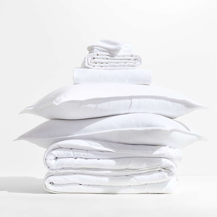 Aire Organic Cotton White Full/Queen Duvet Cover + Reviews Crate