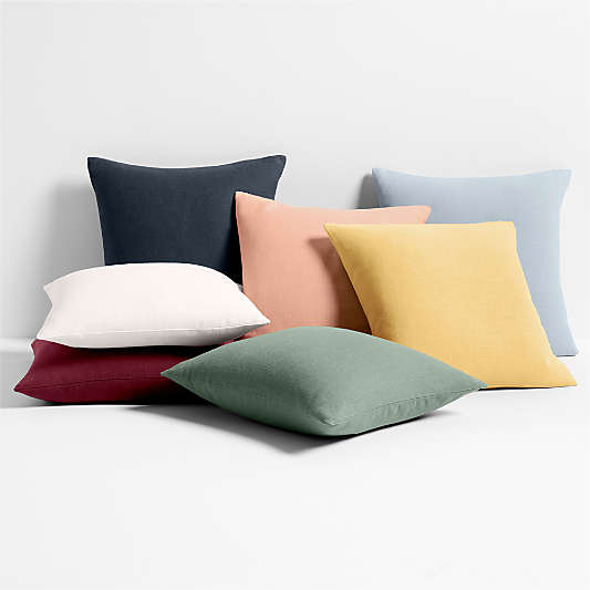 Organic Cotton Monogrammable 20"x20" Vintage Green Throw Pillow Cover