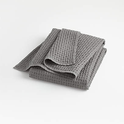 Organic Cotton Waffle Slate Washcloth