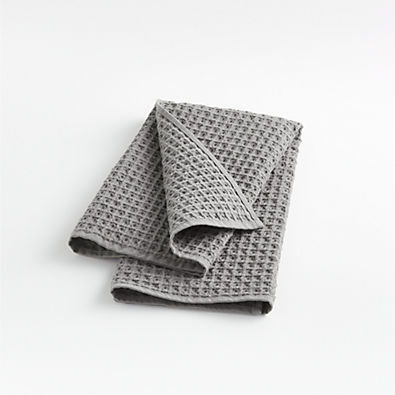 View Organic Cotton Waffle Slate Hand Towel details