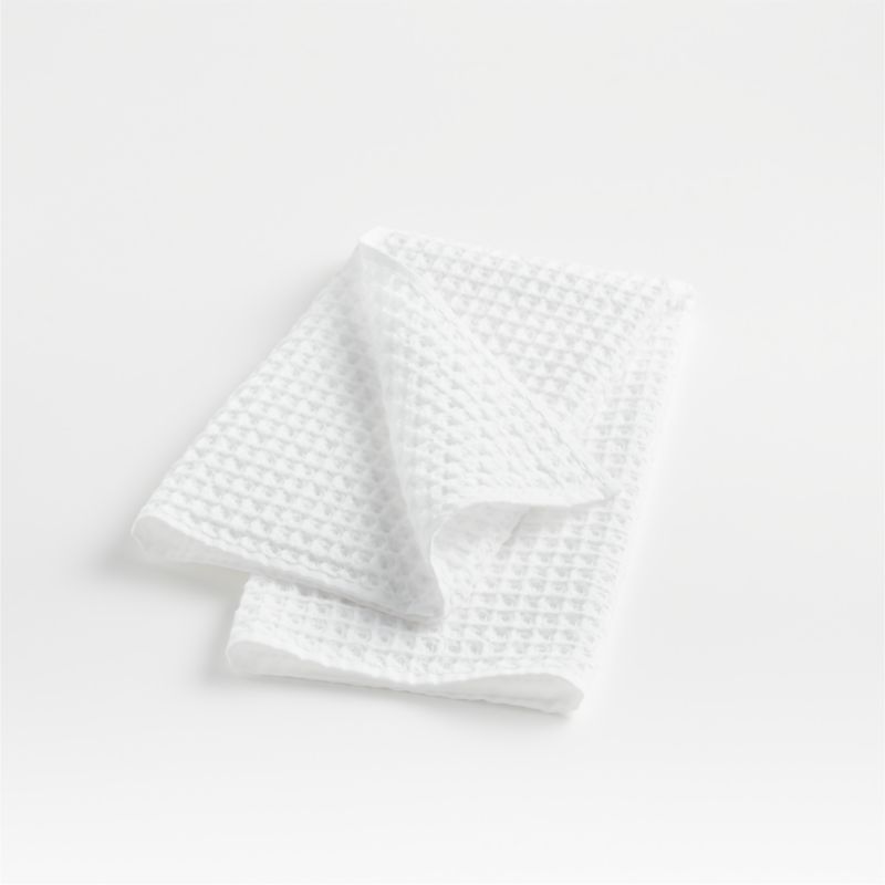 Organic Cotton Waffle White Hand Towel - image 0 of 3