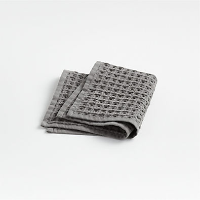 View Organic Cotton Waffle Slate Washcloth details