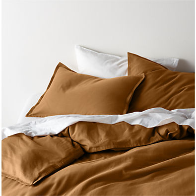View Organic Double Weave Brulee Brown Full/Queen Duvet details