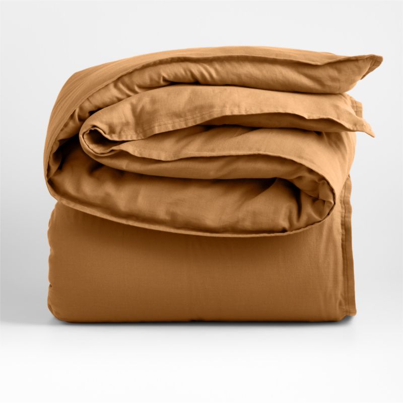 Organic Double Weave Brulee Brown Full/Queen Duvet