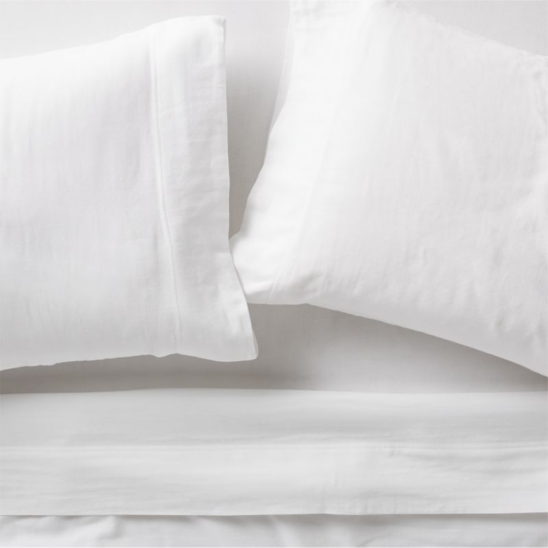 Aire Organic Cotton White Full/Queen Bed Sheet Set