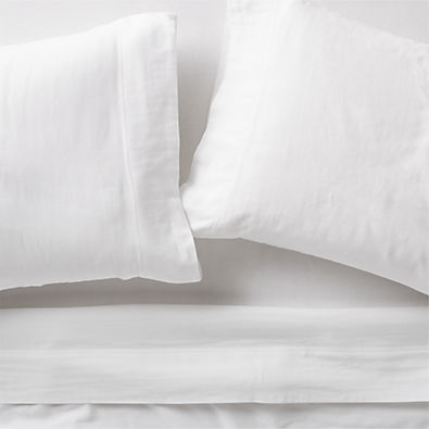 View Aire Organic Cotton White Full/Queen Bed Sheet Set details