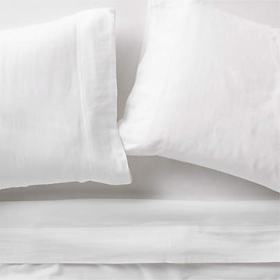 Aire Organic Cotton White Queen Bed Sheet Set