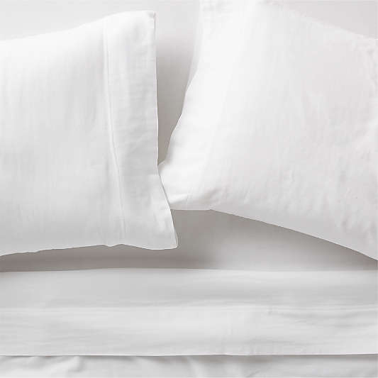 Aire Organic Cotton White King Bed Sheet Set