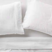 Favorite Washed Organic Cotton White Queen Bed Sheet Set + Reviews