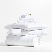 Favorite Organic Cotton White King Eyelash Bedding Set