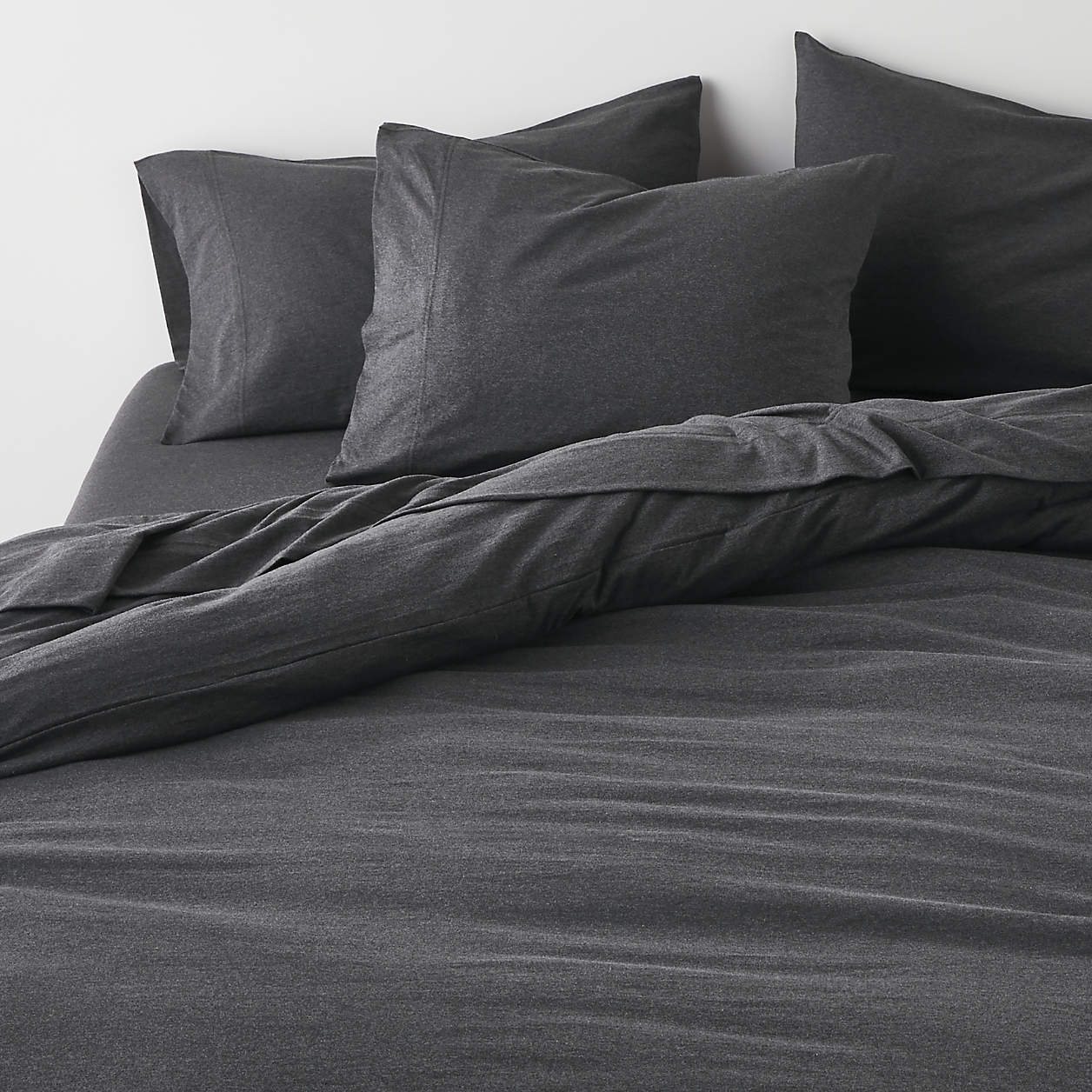 Cozysoft Organic Jersey Charcoal Grey Full/Queen Duvet Cover + Reviews