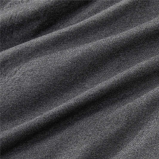 Cozysoft Organic Cotton Jersey Charcoal Grey Bed Pillow Sham