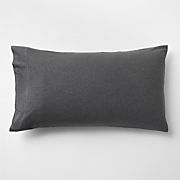 Storm Grey Faux Fur 23x23 Throw Pillow Cover
