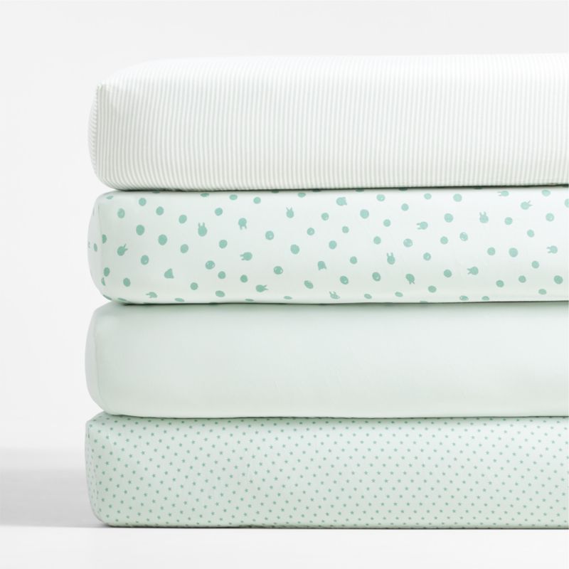 Baby's First Green Organic Jersey Baby Crib Fitted Sheet