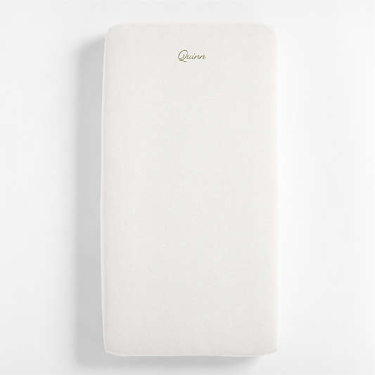 Comfy Tee Whisper Solid Natural 100% Organic Cotton Jersey Baby Crib Fitted Sheet