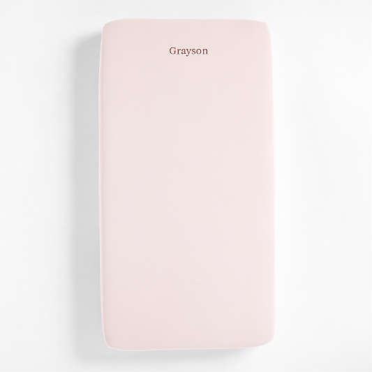 Comfy Tee Whisper Solid Pink 100% Organic Cotton Jersey Baby Crib Fitted Sheet