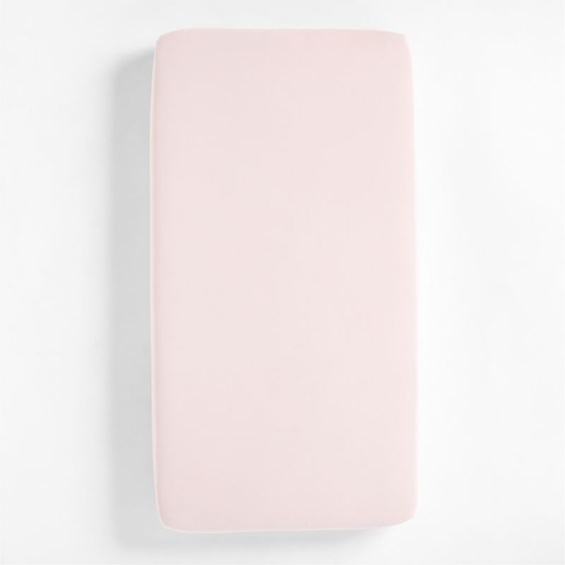 Baby's First Pink Organic Jersey Baby Crib Fitted Sheet - image 9 of 11