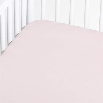 Baby's First Pink Organic Jersey Baby Crib Fitted Sheet