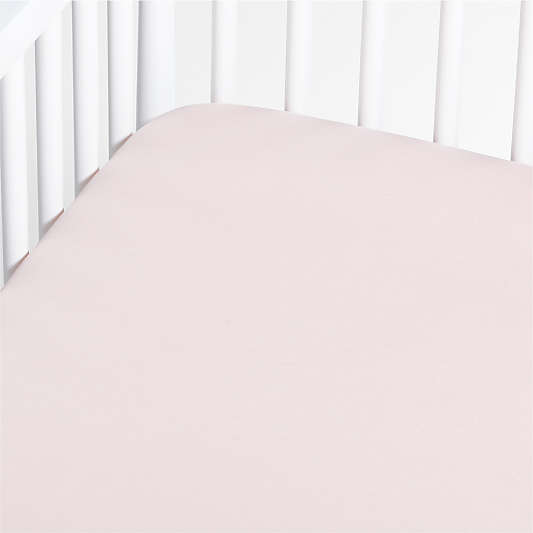 Baby's First Pink Organic Jersey Baby Crib Fitted Sheet