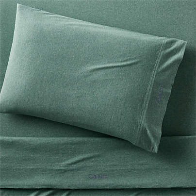 Comfy Tee Organic Cotton Jersey Green Twin XL Sheet Set