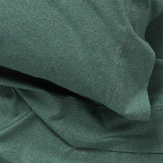 Comfy Tee Pine Green Organic Cotton Jersey Kids Sheet Set