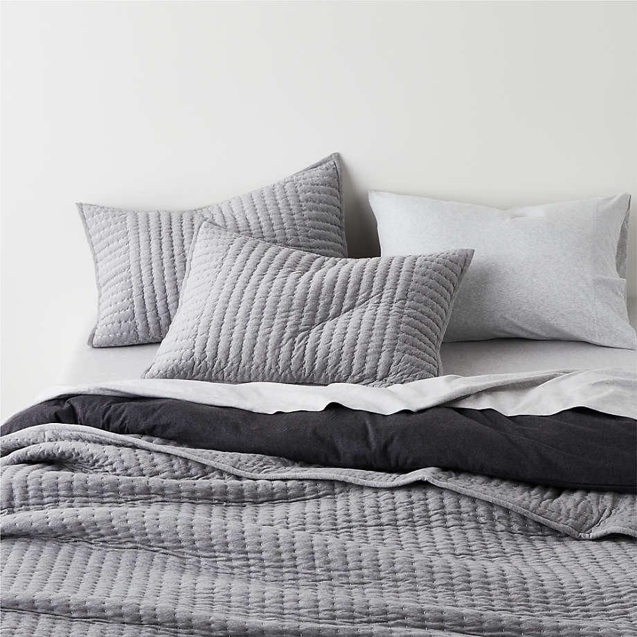 Cozysoft Organic Jersey Charcoal Grey Full/Queen Duvet Cover +