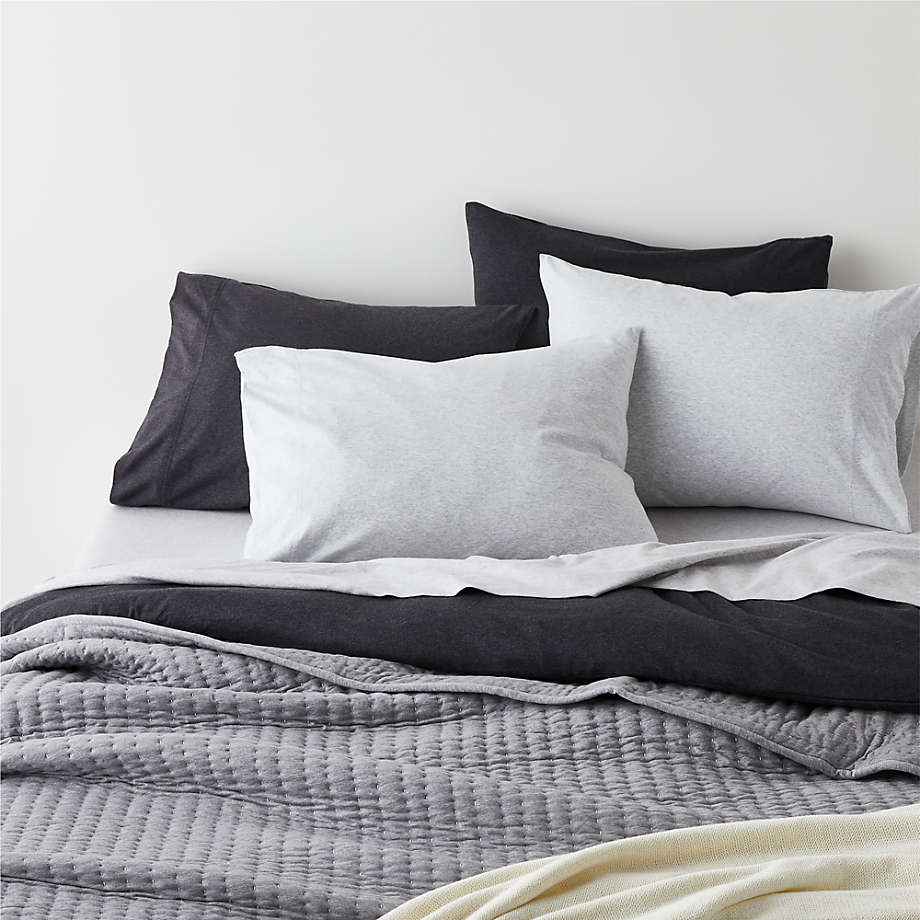 Cozysoft Organic Jersey Charcoal Grey Duvet Cover