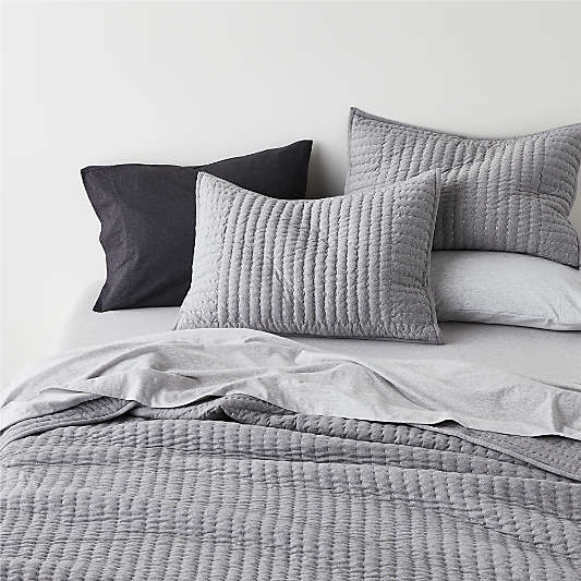 Cozysoft Organic Jersey Grey Quilts