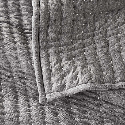Cozysoft Organic Cotton Jersey Grey King Quilt