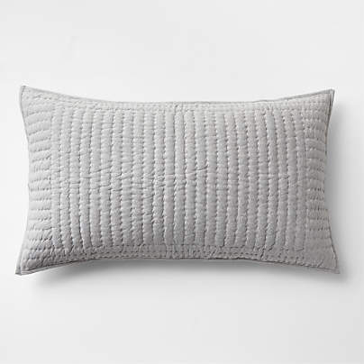 Cozysoft Organic Jersey Grey King Quilted Pillow Sham