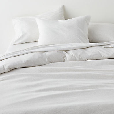 View Cozysoft Organic Cotton Jersey Heathered Ivory Full/Queen Duvet Cover details