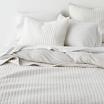 View Cozysoft Organic Cotton Jersey Heathered Ivory King Quilt details