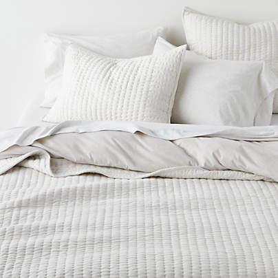 Cozysoft Organic Cotton Jersey Heathered Ivory King Quilt