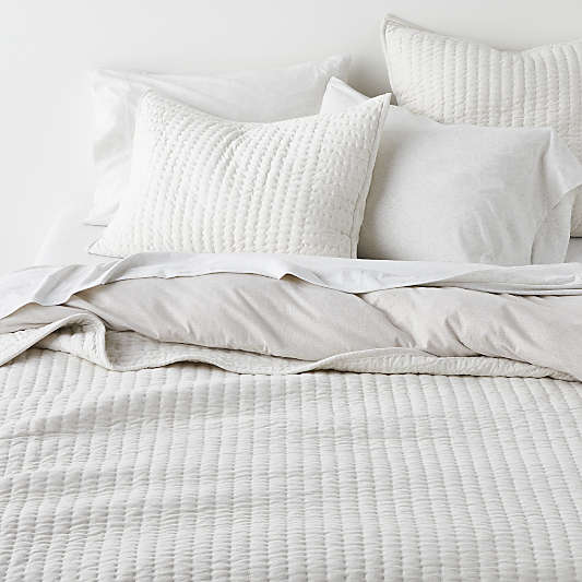 Cozysoft Organic Jersey Heathered Ivory Quilts