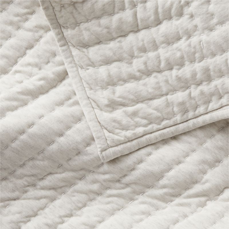 Cozysoft Organic Cotton Jersey Heathered Ivory King Quilt - image 10 of 10