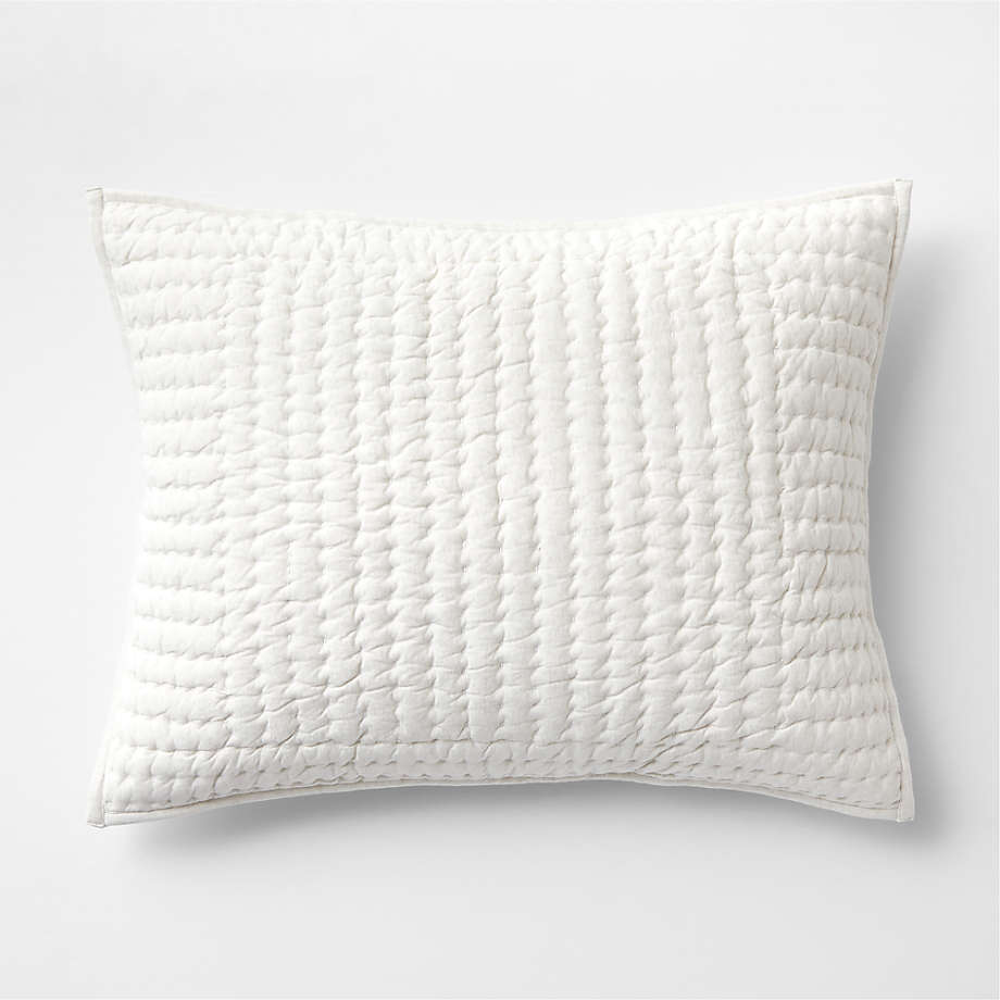 Organic Jersey Heathered Standard Quilted Pillow Sham