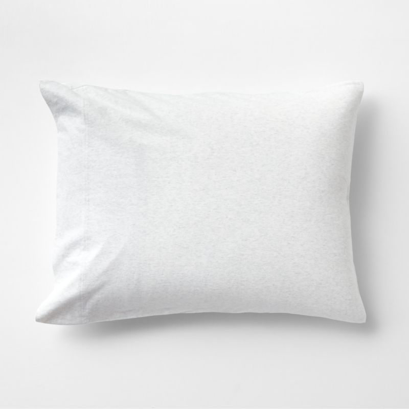 Cozysoft Organic Cotton Jersey Heathered Ivory Standard Pillow Sham