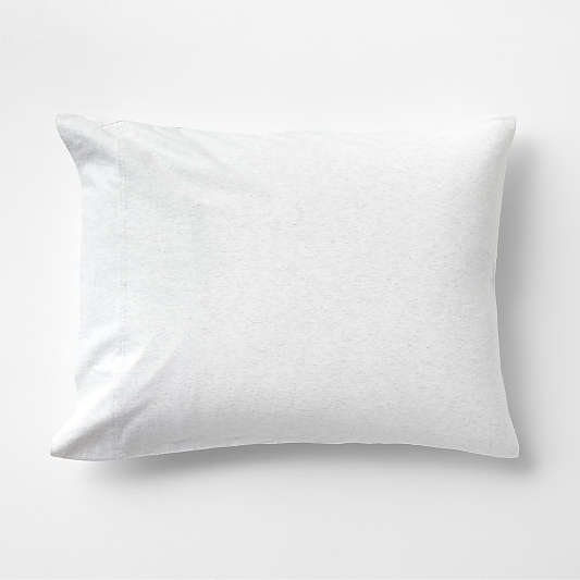 Cozysoft Ivory Organic Cotton Heathered Jersey Bed Pillow Shams