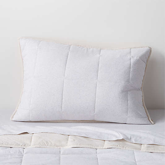 Comfy Tee Light Grey & Beige Cotton Jersey Kids Pillow Sham