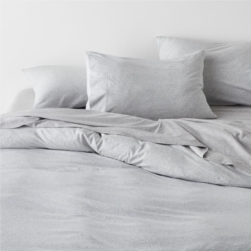 Cozysoft Organic Jersey Charcoal Grey Duvet Cover